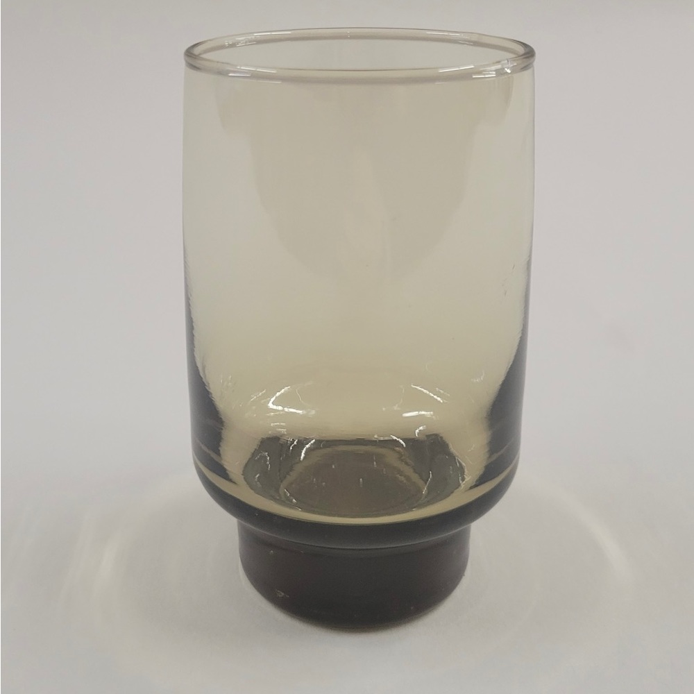 Set of 6. Smokey brown glassware.
